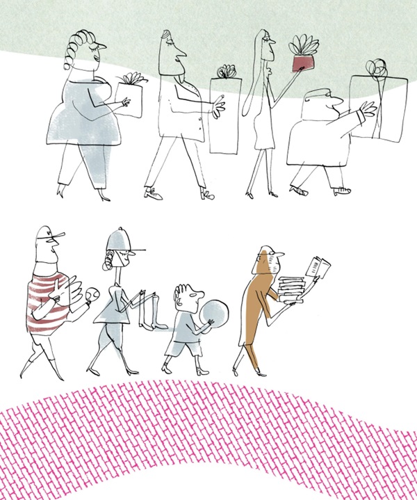 Ilustración de La maleta rosa