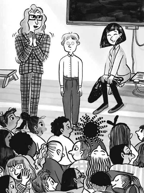 Ilustración de El nuevo de la clase