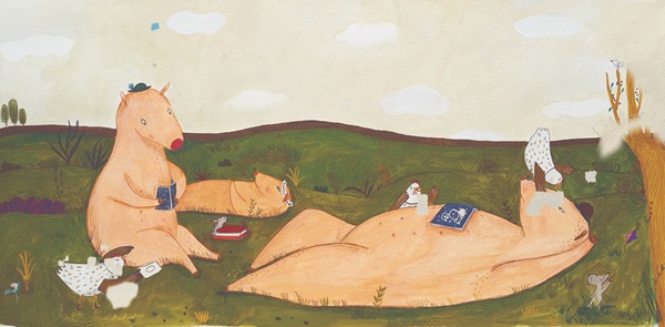 Ilustración de El gallo que puso un huevo