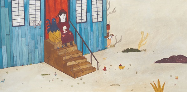 Ilustración de El gallo que puso un huevo