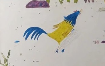 Ilustración de El gallo que puso un huevo