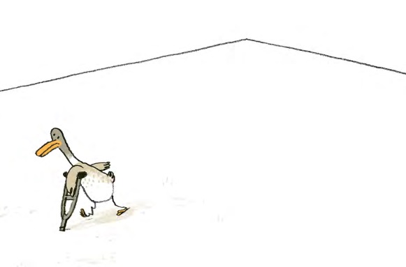 Ilustración de Pato cojo, gallina ciega