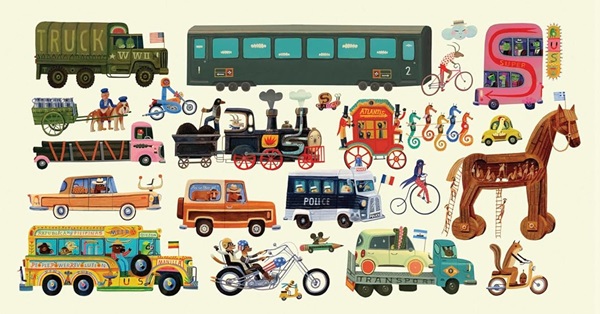 Ilustración de El libro más divertido de todos los vehículos