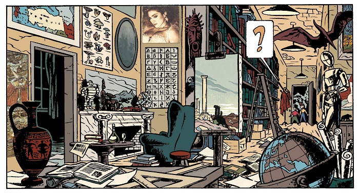 Ilustración de La biblioteca de Turpín