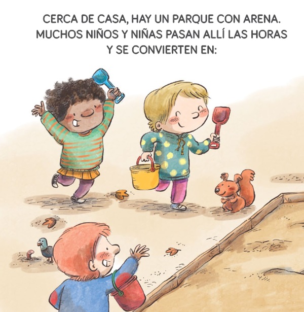 Ilustración de Jugamos en la arena