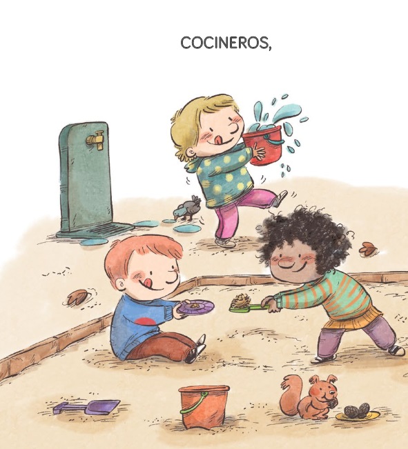 Ilustración de Jugamos en la arena