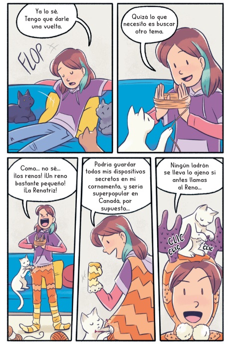 Ilustración de Caty la cuidadora de gatos