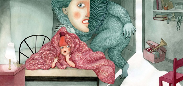 Ilustración de Valentina Nunca Callas y el Monstruo de la Media Cara