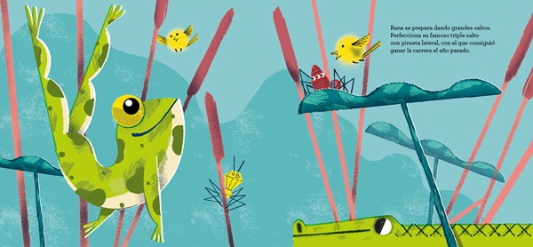 Ilustración de La gran carrera de los animales