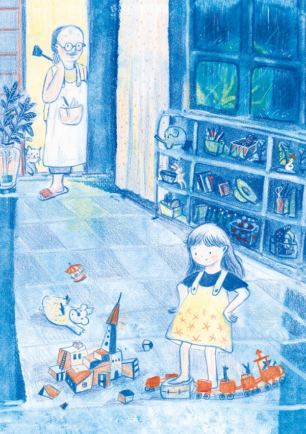 Ilustración de UNA TARDE DE LLUVIA