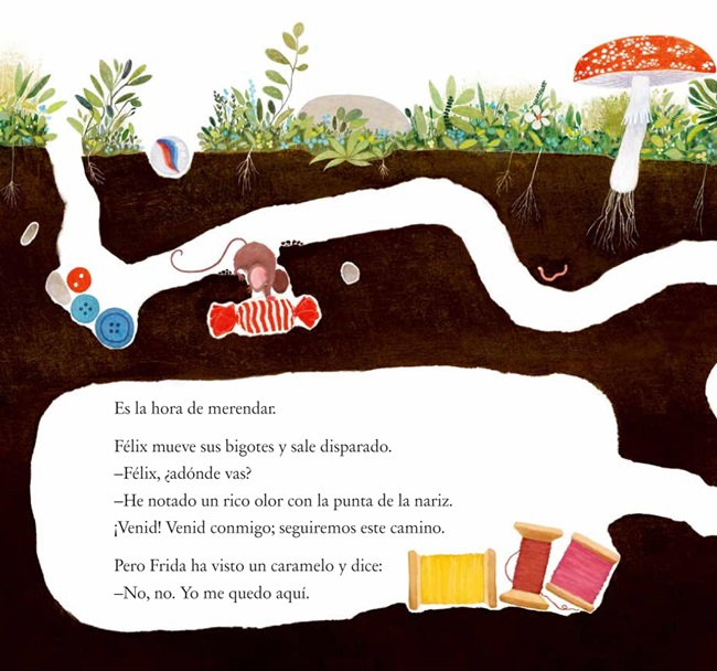 Ilustración de Cinco ratoncitos