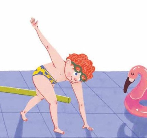 Ilustración de Sami se mueve como pez en el agua