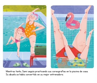 Ilustración de Sami se mueve como pez en el agua