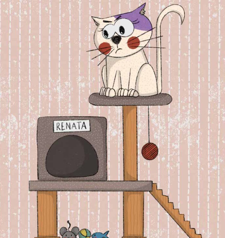 Ilustración de La fórmula 5 4 3 2 1 para calmar el enfado gatuno