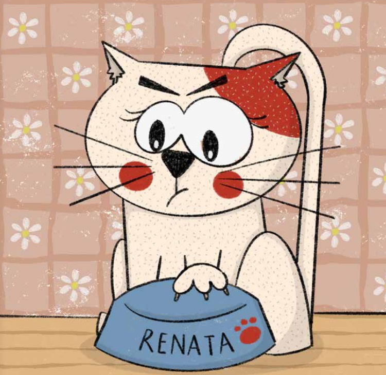 Ilustración de La fórmula 5 4 3 2 1 para calmar el enfado gatuno