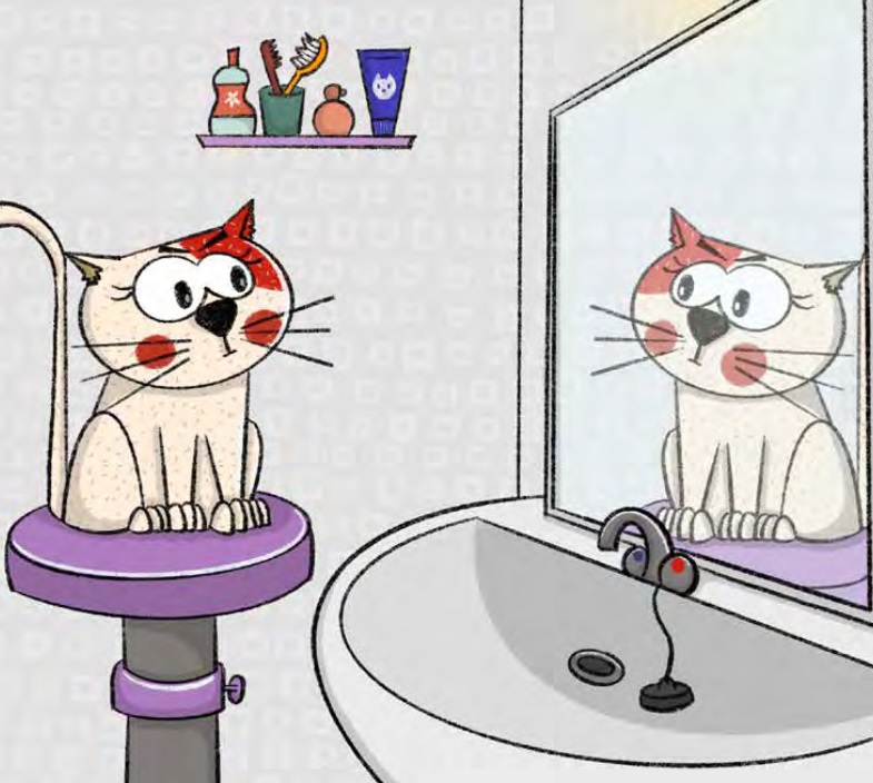 Ilustración de La fórmula 5 4 3 2 1 para calmar el enfado gatuno
