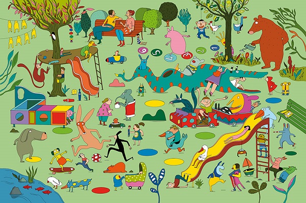 Ilustración de Serafina. En la escuela