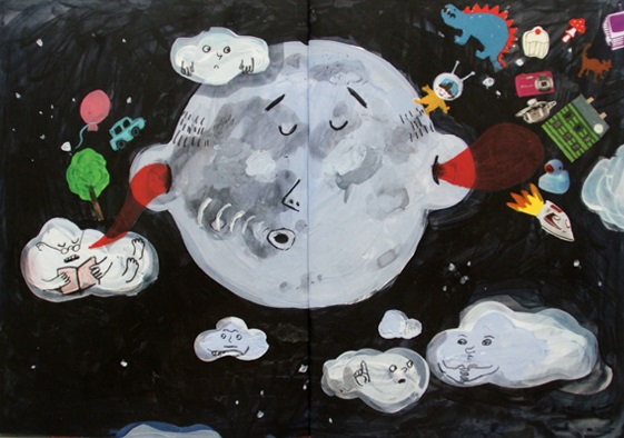 Ilustración de El libro de las nubes