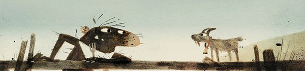 Ilustración de Las tres cabritas y el trol