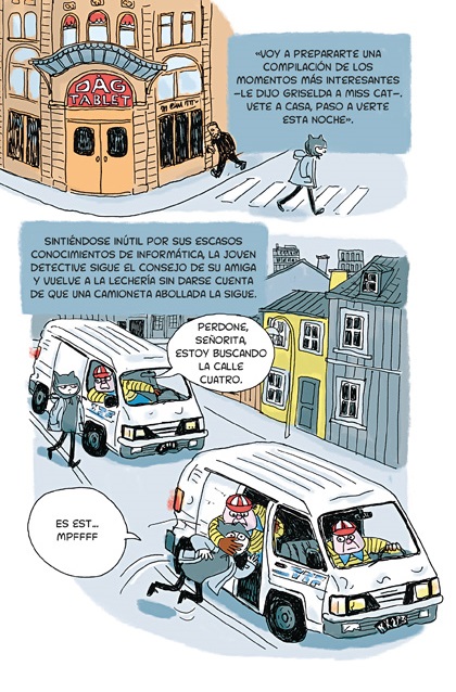 Ilustración de Miss Cat. El enigma del gato reprogramado