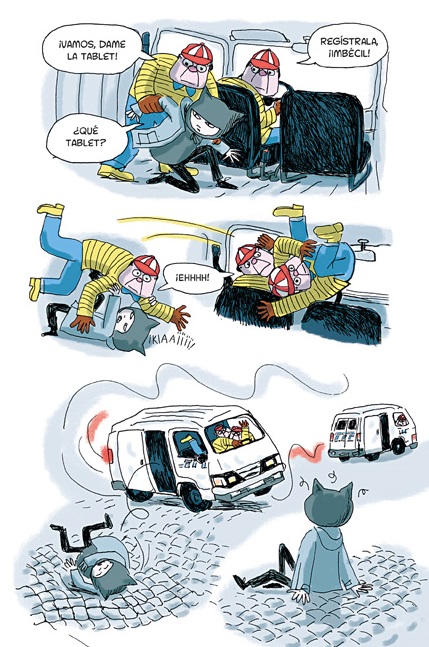 Ilustración de Miss Cat. El enigma del gato reprogramado