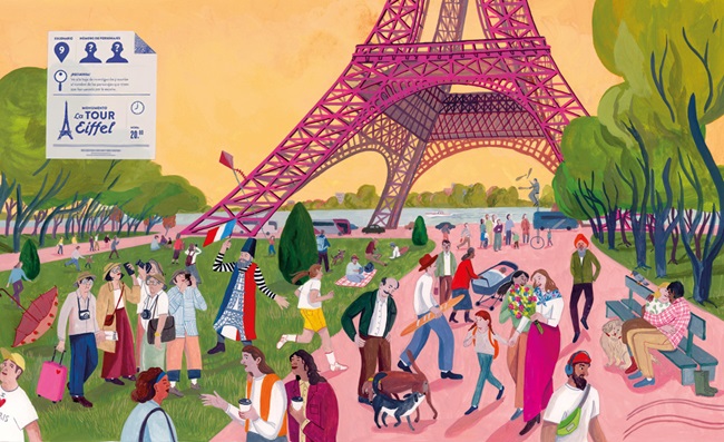 Ilustración de Detective en París
