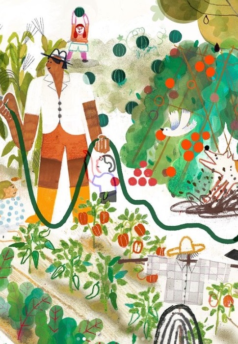 Ilustración de Tiempo de cosecha. Un año en el huerto