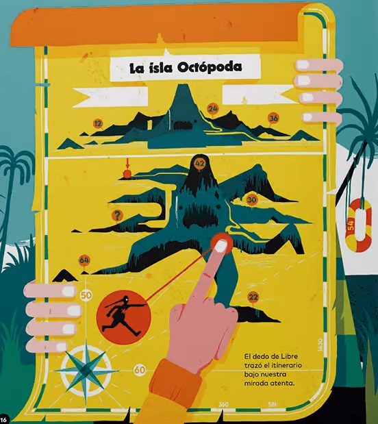Ilustración de Escape book La isla Octópoda