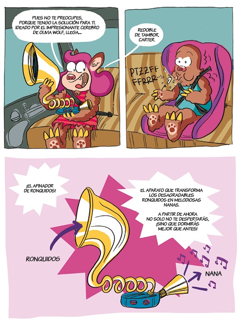 Ilustración de Olivia Wolf. La asombrosa máquina del tiempo