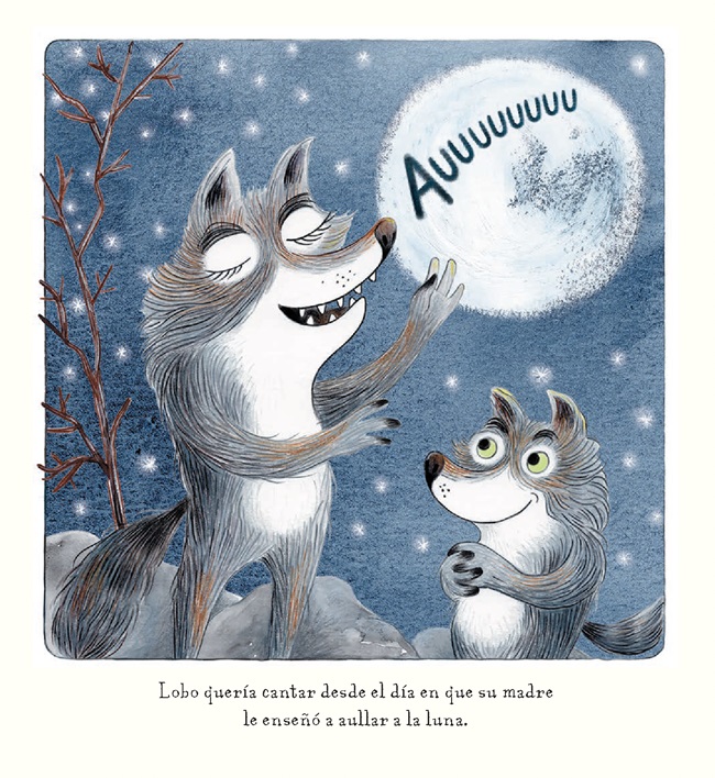Ilustración de Lobo solo quería cantar