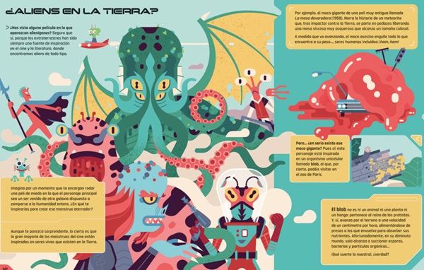 Ilustración de Instrucciones para encontrar alienígenas
