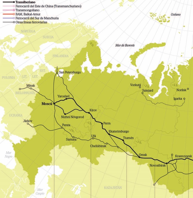 Ilustración de En el Transiberiano