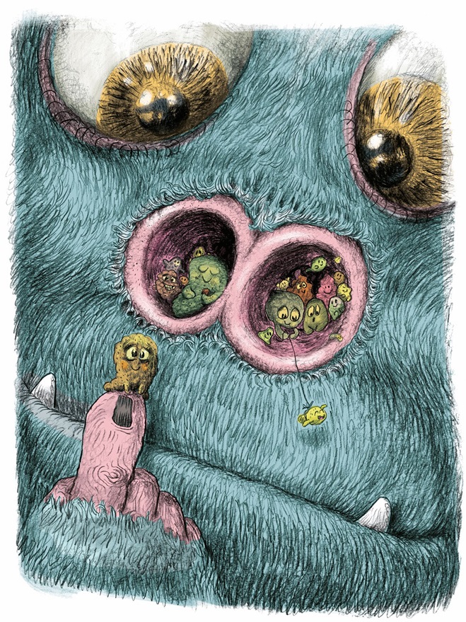 Ilustración de ¡AL MONSTRUO DEL ARMARIO NO LE GUSTA SU CUERPO!