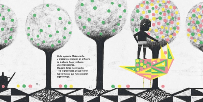 Ilustración de El pájaro de las mentiras
