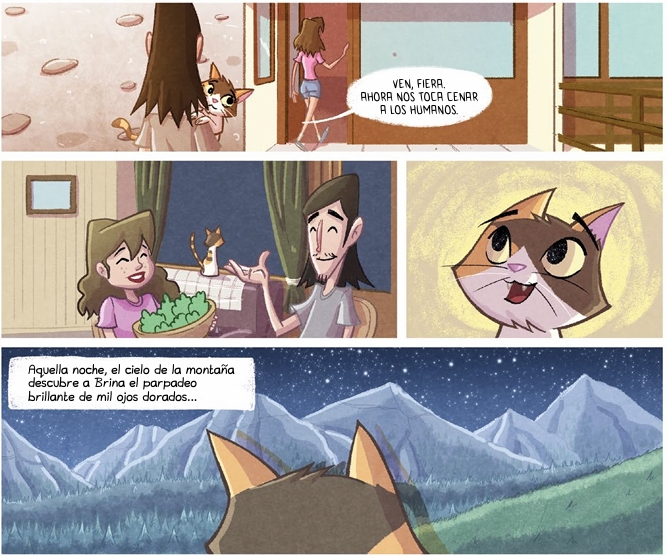 Ilustración de BRINA y la Pandilla del Sol Felino