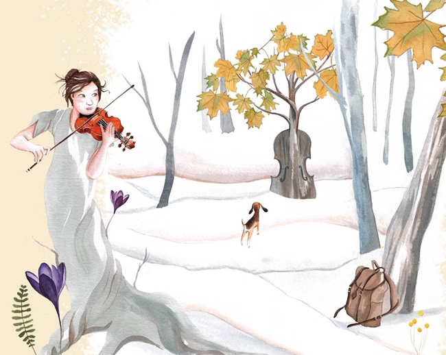 Ilustración de El alma del violín