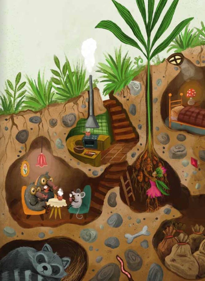 Ilustración de Las hadas de las plantas