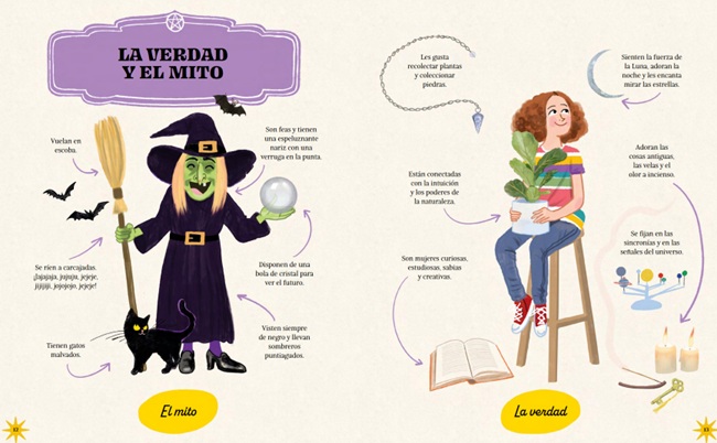 Ilustración de El libro de magia de una joven bruja