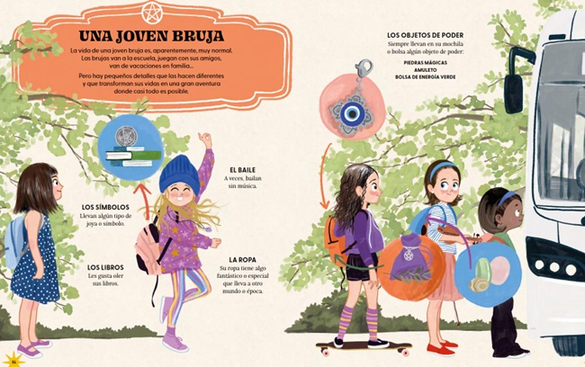 Ilustración de El libro de magia de una joven bruja