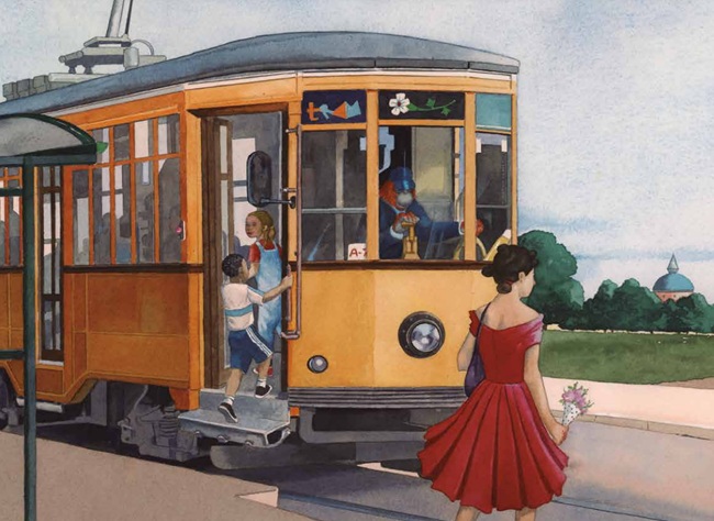 Ilustración de El tranvía número Flor