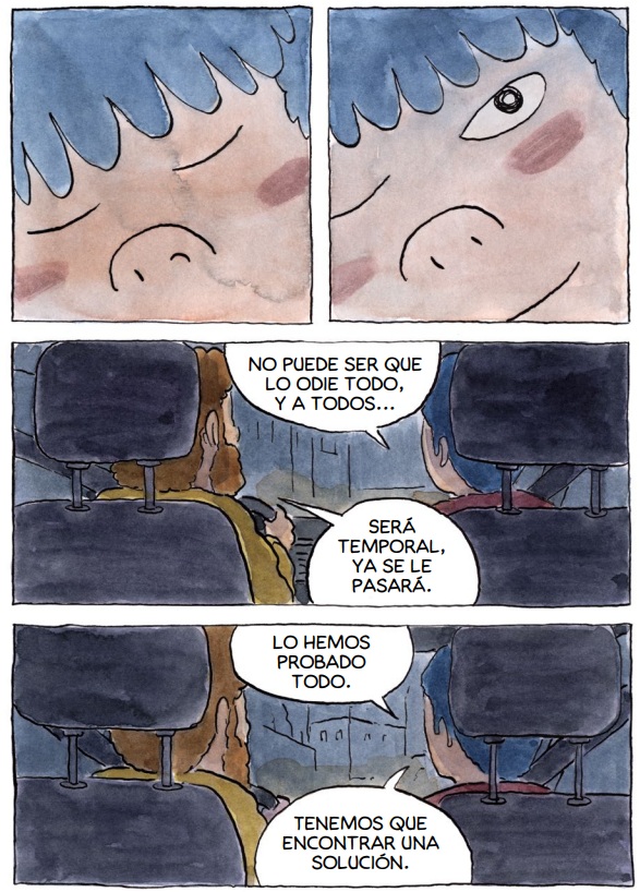 Ilustración de JO y los tres abrigos
