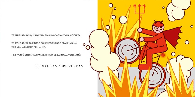 Ilustración de El diablo sobre ruedas
