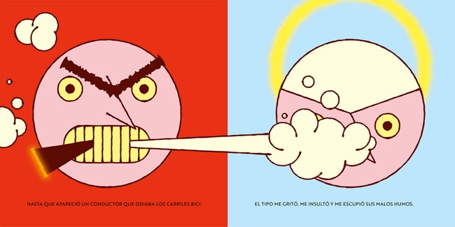 Ilustración de El diablo sobre ruedas