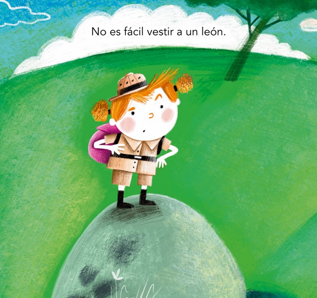 Ilustración de No es fácil vestir a un león