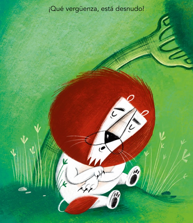 Ilustración de No es fácil vestir a un león