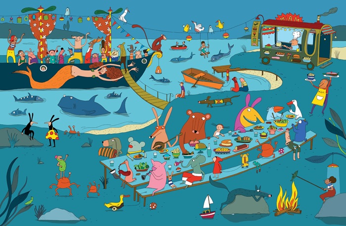 Ilustración de Serafina. De vacaciones