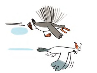Ilustración de EL PINGÜINO QUE VOLÓ