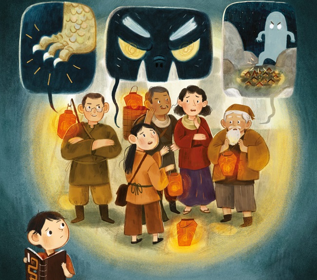 Ilustración de NING Y LOS ESPÍRITUS DE LA NOCHE