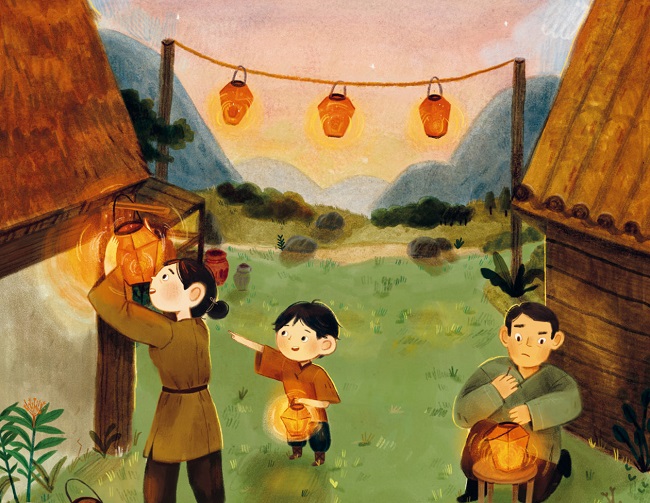 Ilustración de NING Y LOS ESPÍRITUS DE LA NOCHE