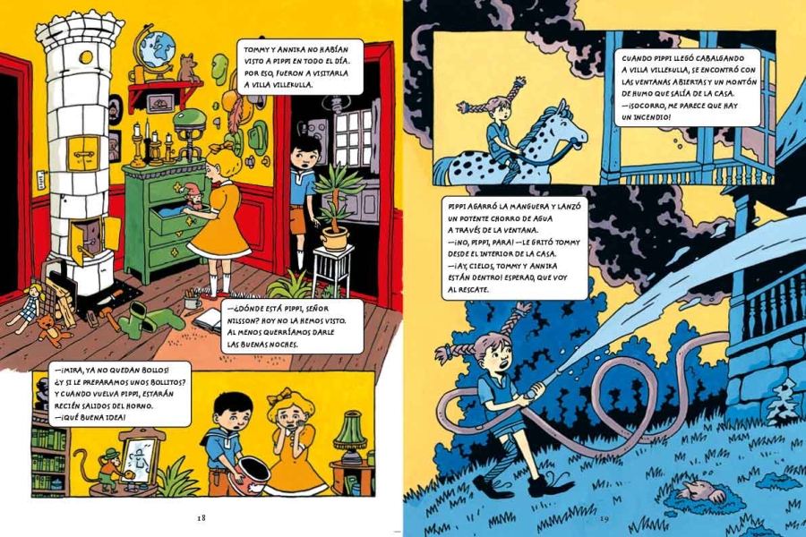 Ilustración de A la fuga con Pippi
